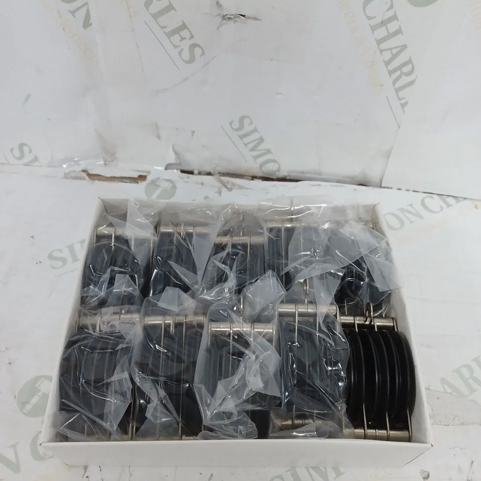 LOT OF 4 X 10 PULLEY, PLASTIC, TRIPLE 2 HOOK (PARALLEL)