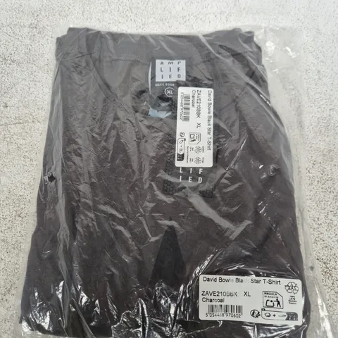 DAVID BOWIE BLACK STAR T‑SHIRT – CHARCOAL, XL 