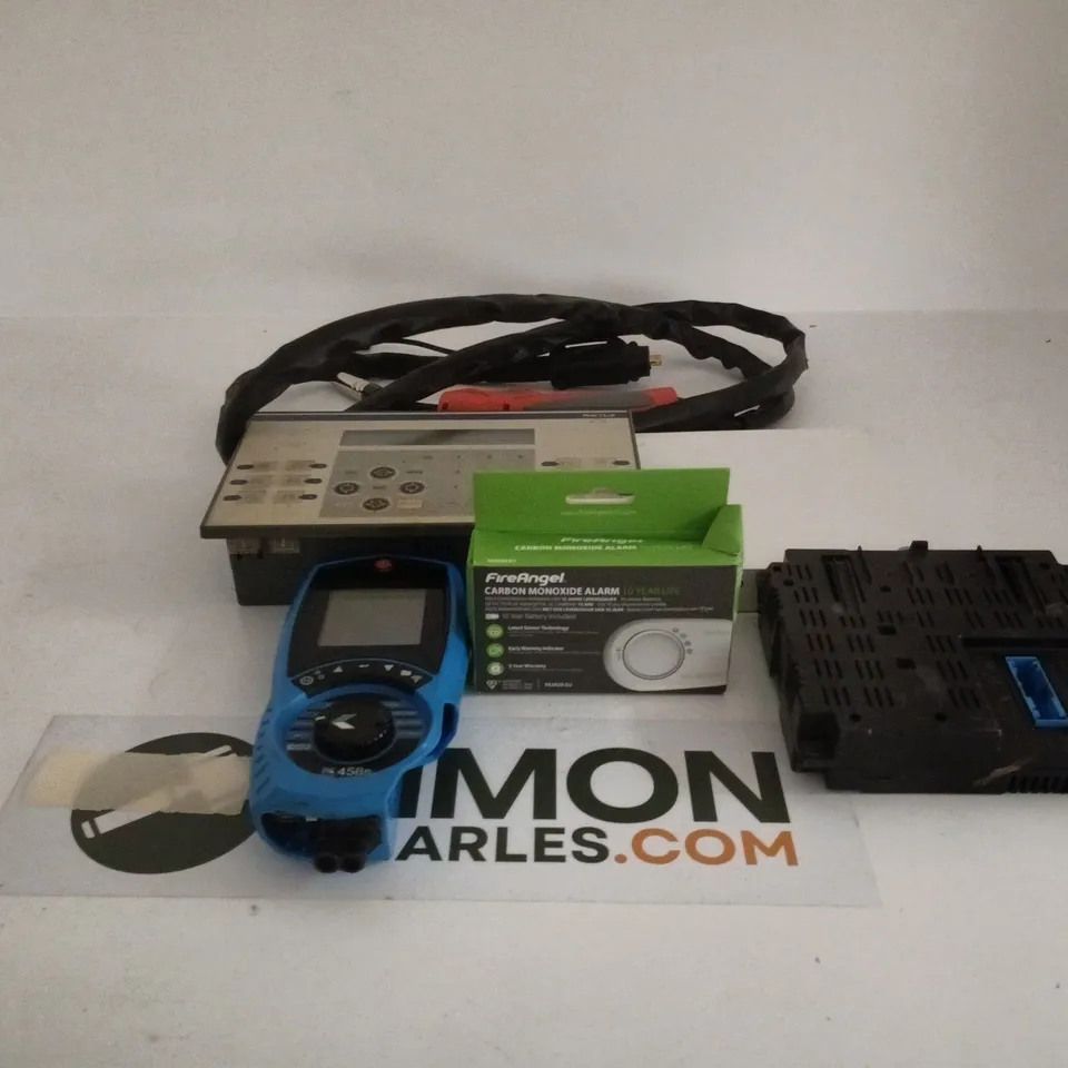 BOX OF 6 ASSORTED ITEMS TO INCLUDE FIRE ANGEL CARBON MONOXIDE ALARM, KANE 458S DEVICE ETC
