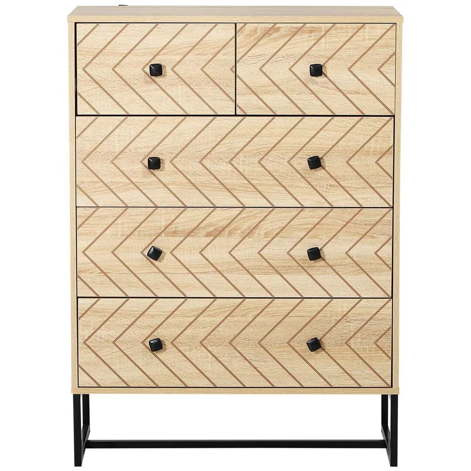 BOXED KIRTLAND 5 DRAWERS 80cm CHEST OF DRAWERS (1 BOX)