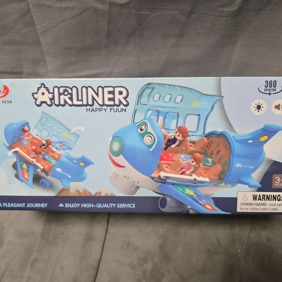 AIRLINER HAPPY FUN TOY PLANE – BOXED KIDS' AIRCRAFT WITH LIGHTS & MUSIC