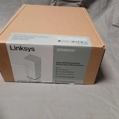 LINKSYS VELOP WIFI6 DUAL-BAND WHOLE-HOME MESH SYSTEM (SPNMX57) – BOXED