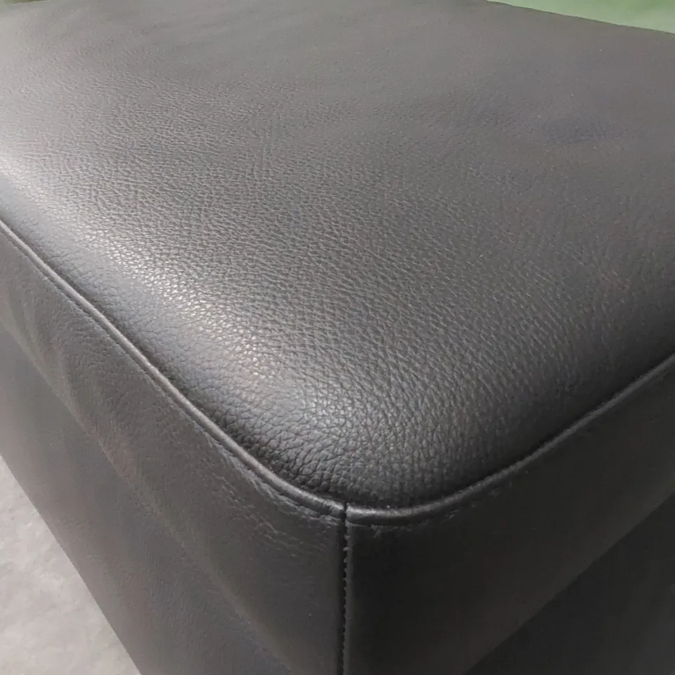 QUALITY DESIGNER ITALIAN MADE PANDORA LEATHER UPHOLSTERED OTTOMAN FOOTSTOOL