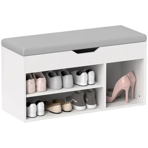 BOXED STAV 7 PAIR SHOE STORAGE BENCH (1 BOX)