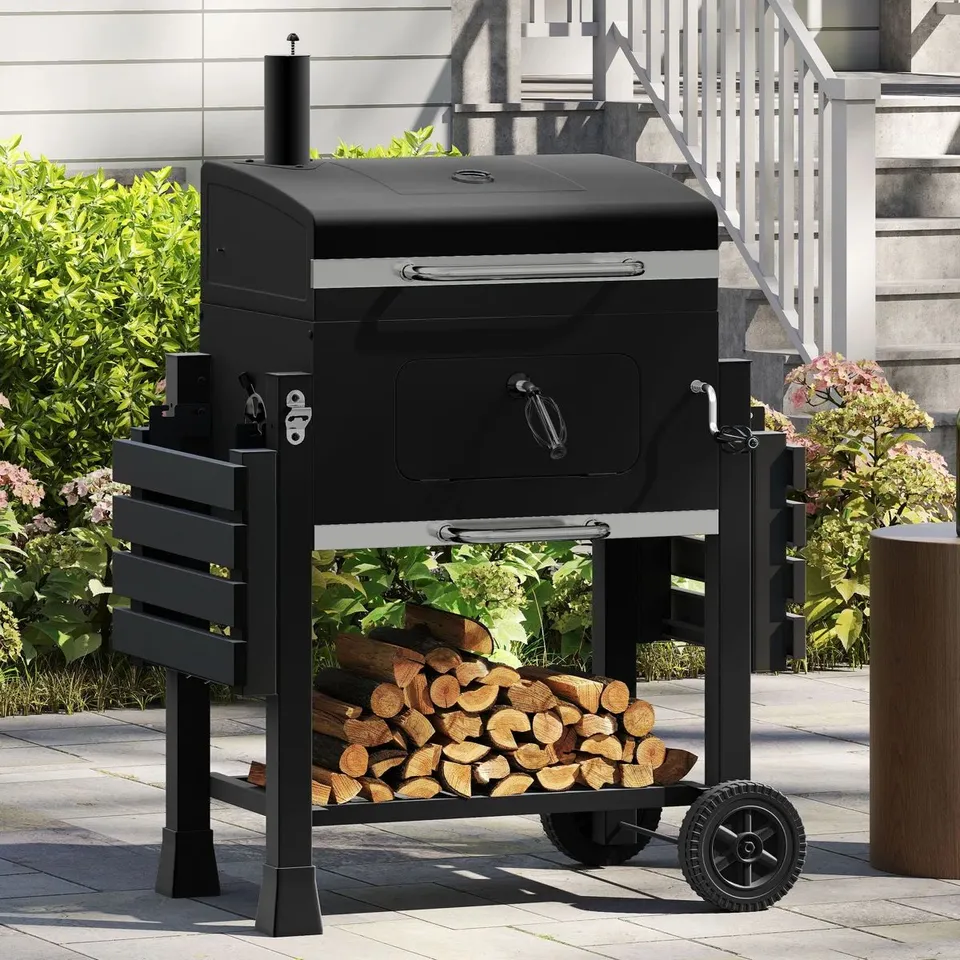 BOXED DAKOTA FIELDS 353.06CM W PORTABLE CHARCOAL GRILL