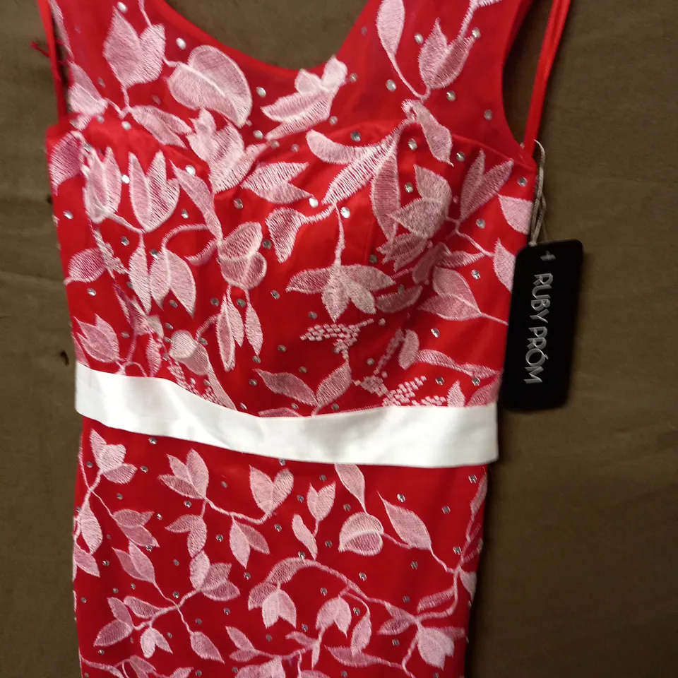 RUBY PROM RED OCCASIONAL DRESS - 12