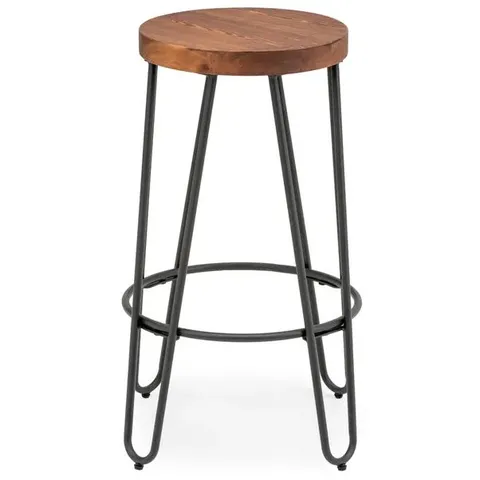 BOXED TORINO COUNTER HEIGHT BAR STOOL, BLACK METAL (1 BOX)
