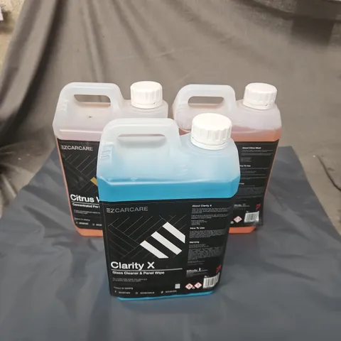 EZCARCARE Clarity X Glass Cleaner & Panel Wipe – Assorted automotive car care liquids (bulk lot)