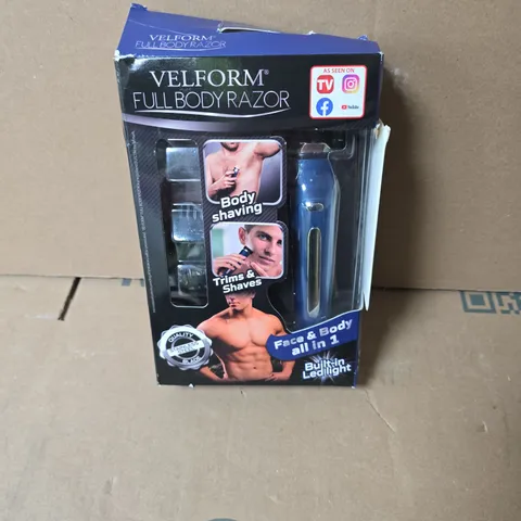 VELFORM FULL BODY RAZOR – ALL-IN-ONE BODY SHAVING KIT (BOXED)