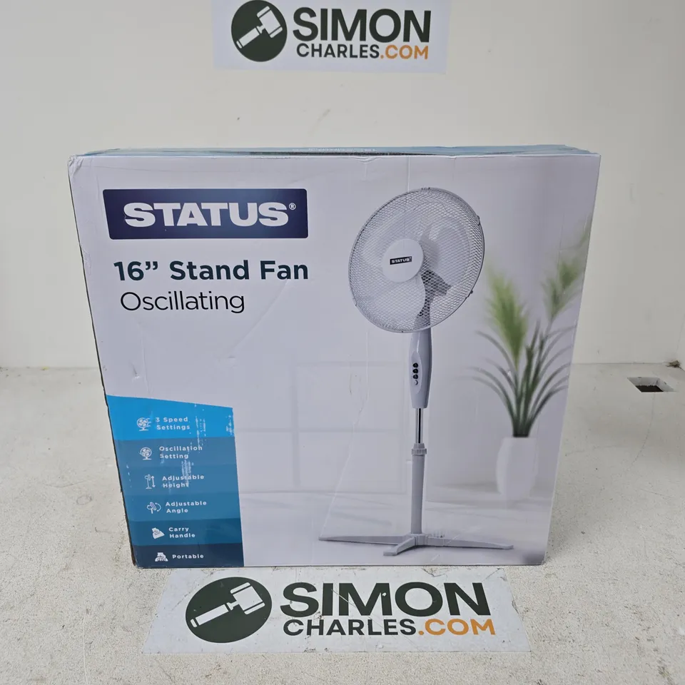 BOXED STATUS 16" STAND FAN