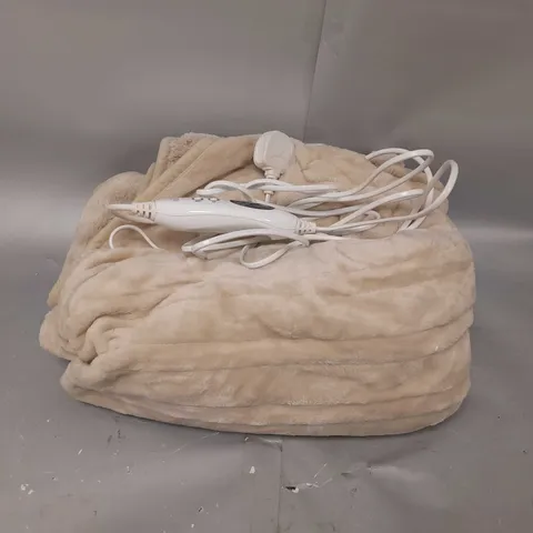 COZEE HOME VELVETSOFT HEATED THROW IN STONE