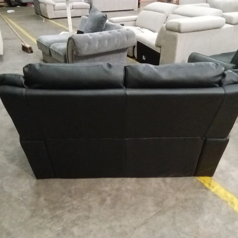 ALBION LUXURY FAUX LEATHER HIGH BACK 2 SEATER SOFA RRP £519