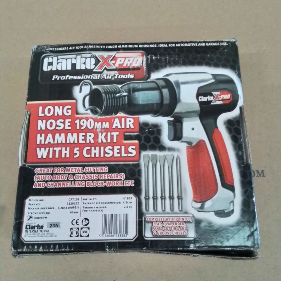 CLARKE X-PRO LONG NOSE 190MM AIR HAMMER KIT