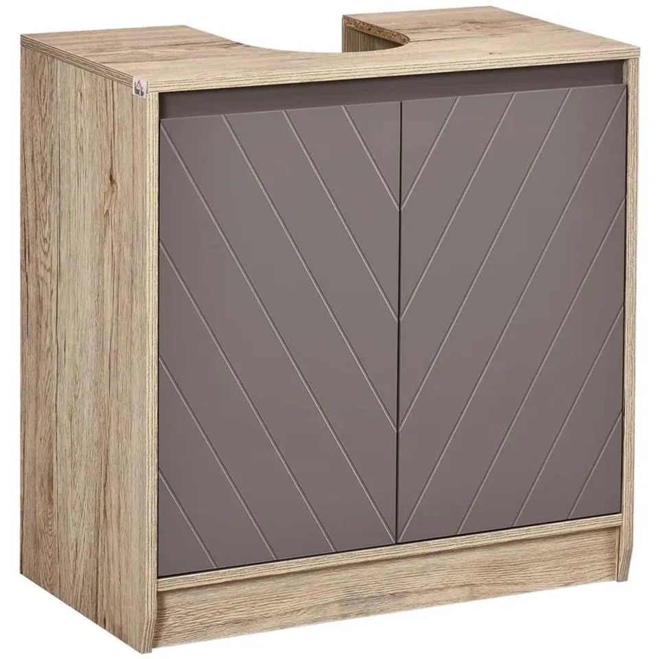 BOXED ARTAIR 60CM SINGLE VANITY BASE ONLY IN GREY 