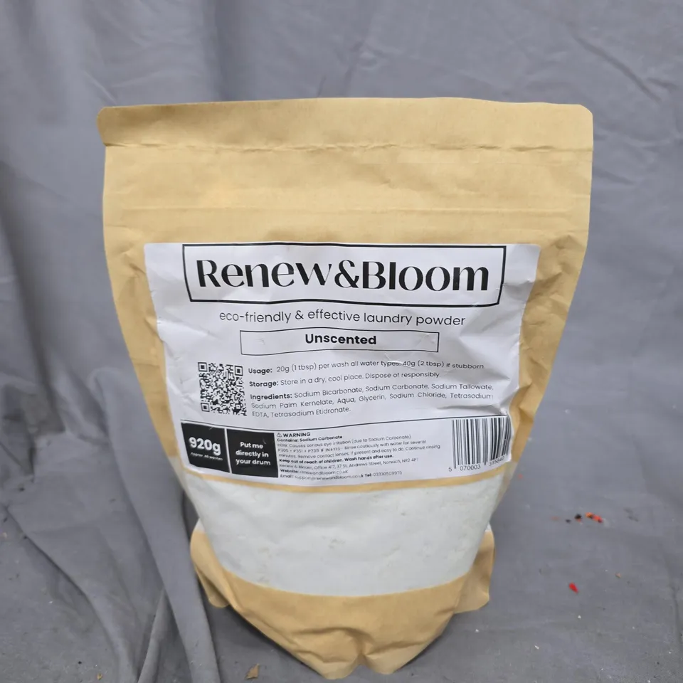 RENEW&BLOOM LAUNDRY POWDER – UNSCENTED, 920G 