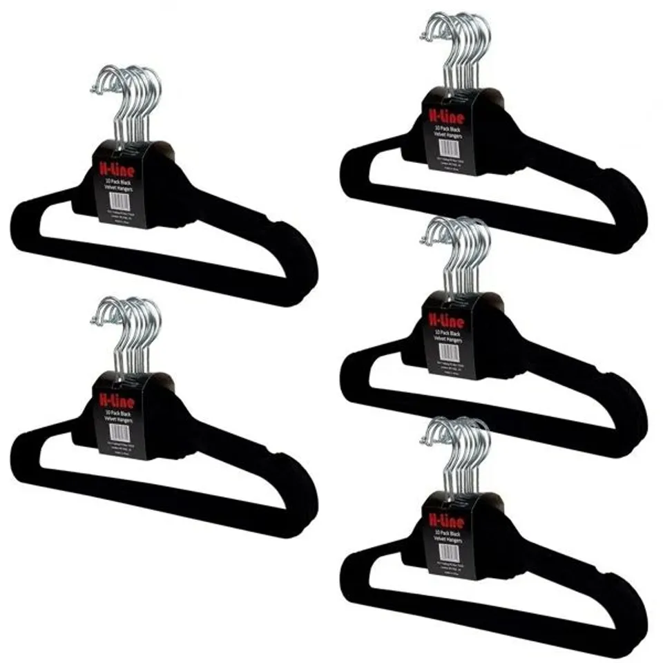 BOXED VELVET STANDARD HANGER FOR DRESS/SHIRT/SWEATER (SET OF 50)