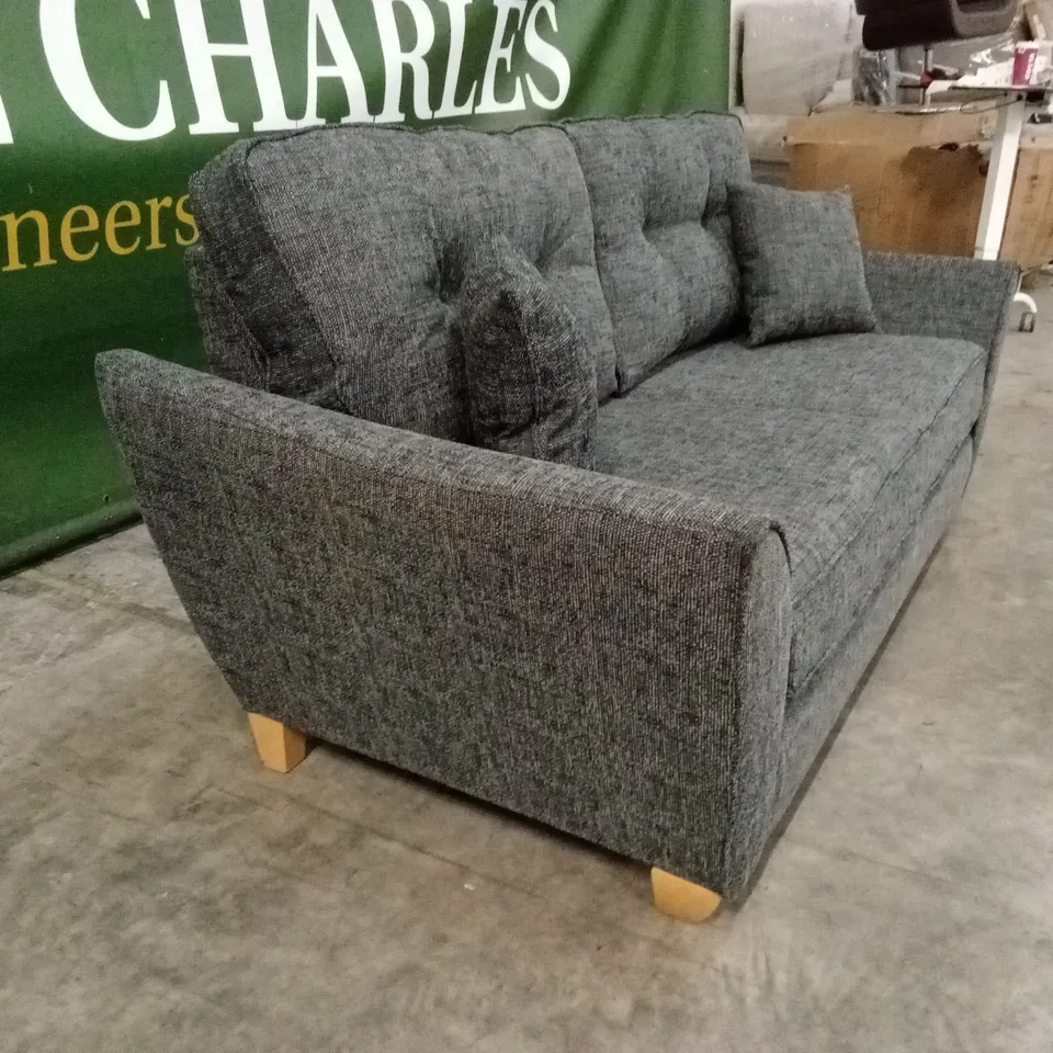 HALSTOW 2 SEATER FABRIC SOFA - CHARCOAL RRP £729