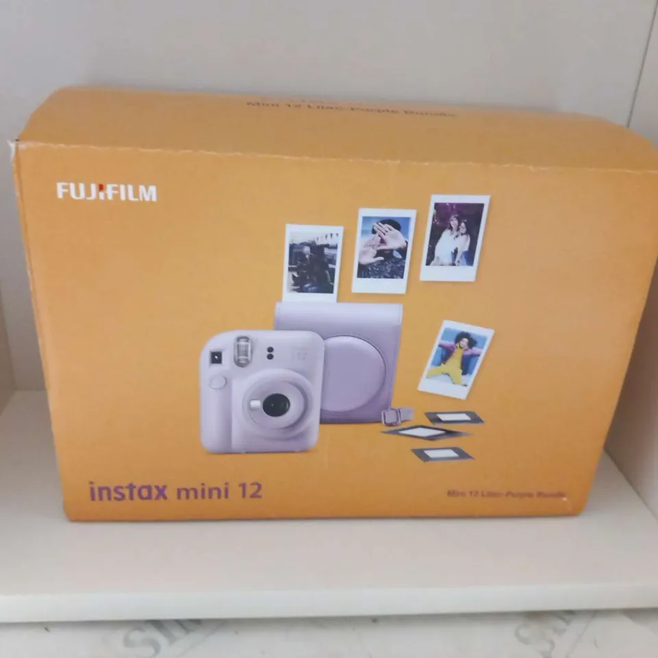 BOXED FUJIFILM INSTAX MINI 12 LILAC PURPLE BUNDLE