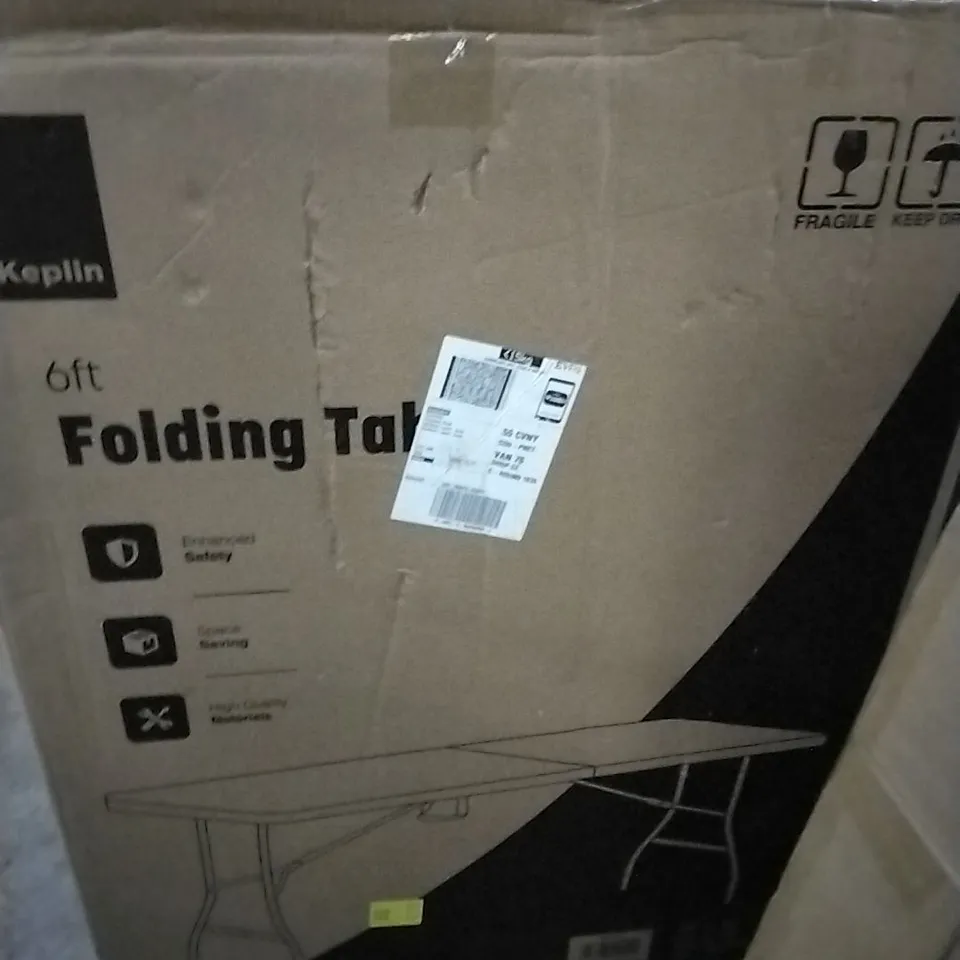 BOXED KEPLIN 6FT FOLDING TABLE - (1 BOX)