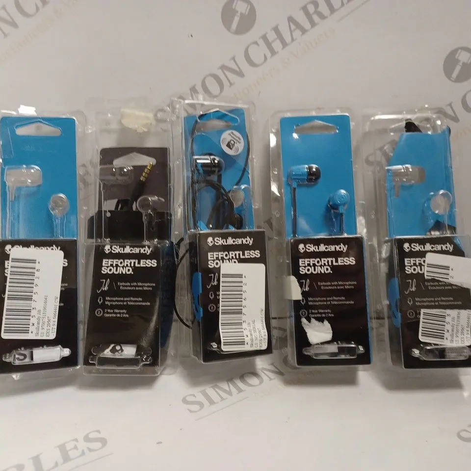 5 X SKULLCANDY JIB WIRED EARPHONES