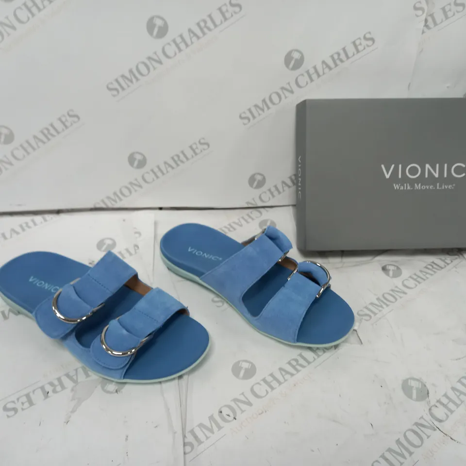 VIONIC SIZE 6 BLUE SANDALS BOXED 