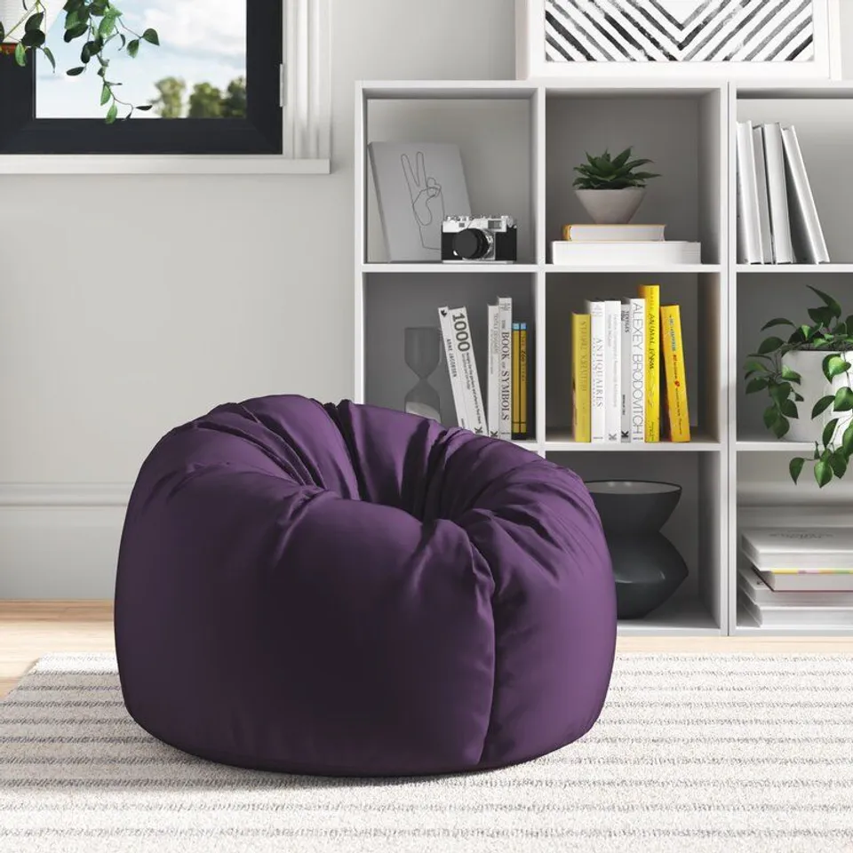 KIDS OUTDOOR BEAN BAG CHAIR UPHOLSTERY- PURPLE