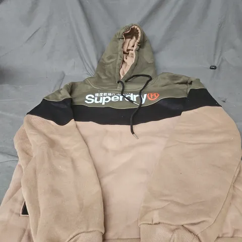 SUPERDRY COLOUR-BLOCK HOODIE – SIZE M