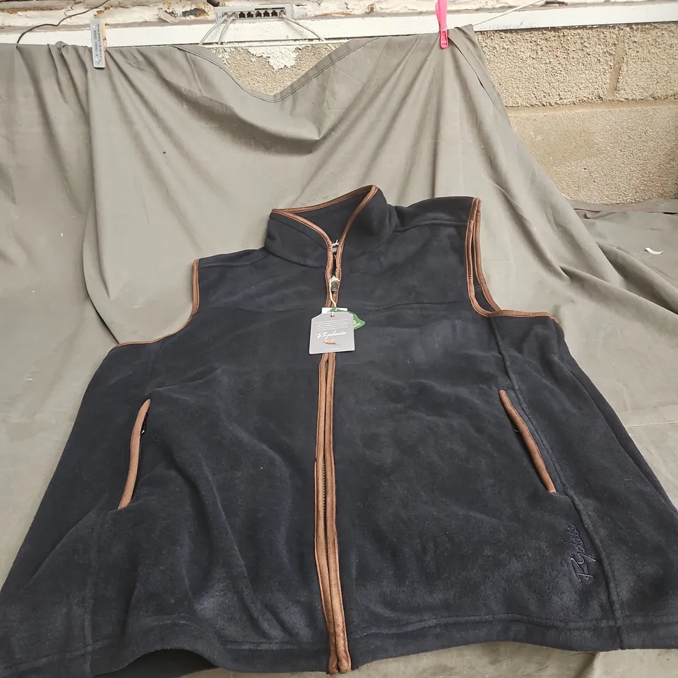 RYDALE HUGGATE RANGE FLEECE WAISTCOAT – INK, 2XL (TAG ATTACHED)