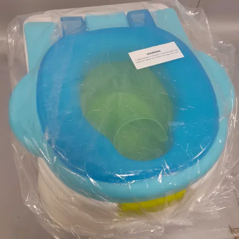 CHILDRENS POTTY IN BLUE AND WHITE
