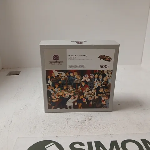 WENTWORTH WOODEN PUZZLES WINING AND DINING BY JOHN COOK 500 PIECE