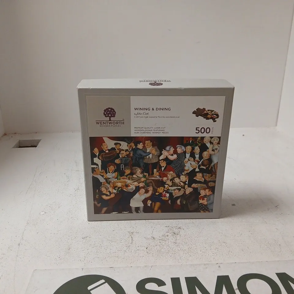 WENTWORTH WOODEN PUZZLES WINING AND DINING BY JOHN COOK 500 PIECE