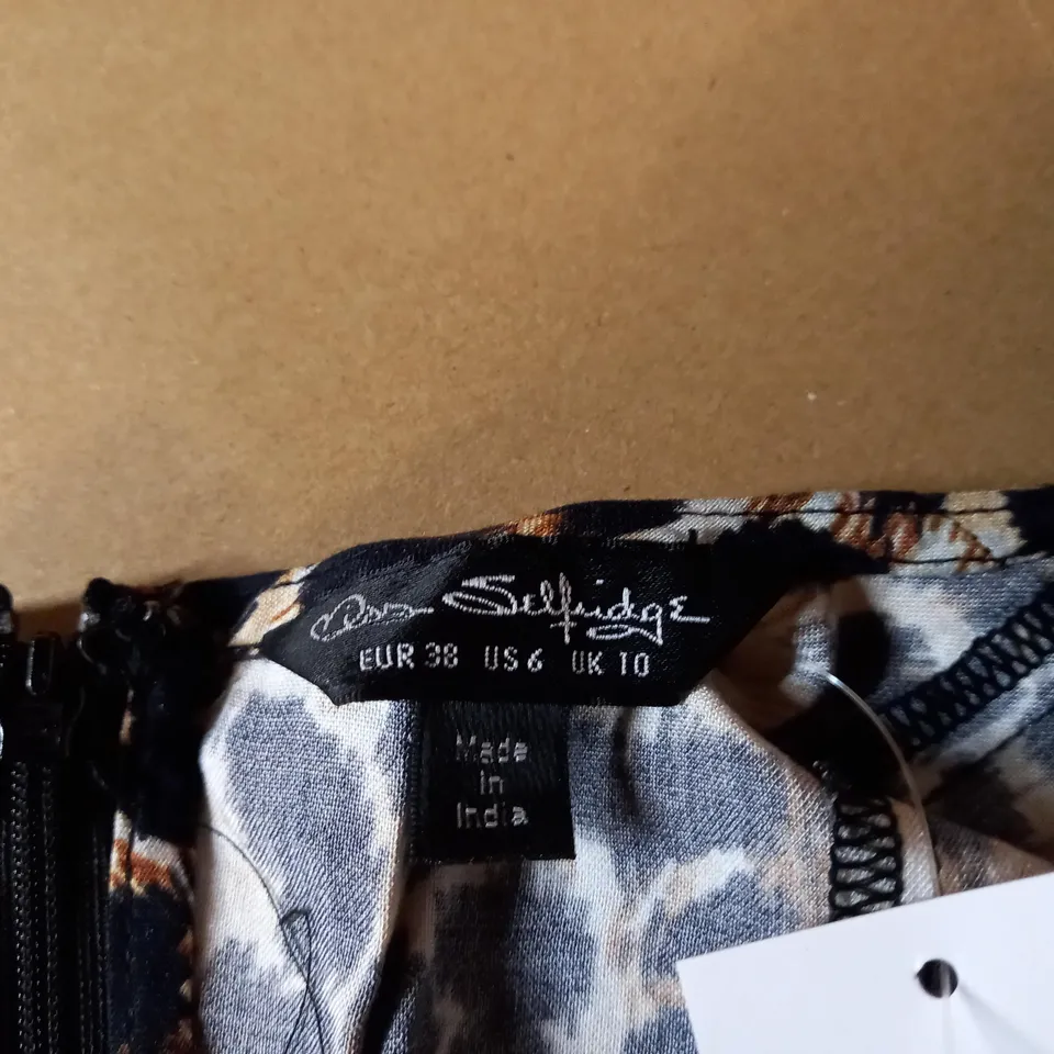 MISS SELFRIDGE MIDI TEA DRESS - FLORAL/ANIMAL PRINT SIZE 10