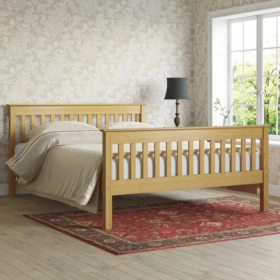 BOXED CALLENSBURG BED FRAME - 4' SMALL DOUBLE, WAXED (2 BOXES)