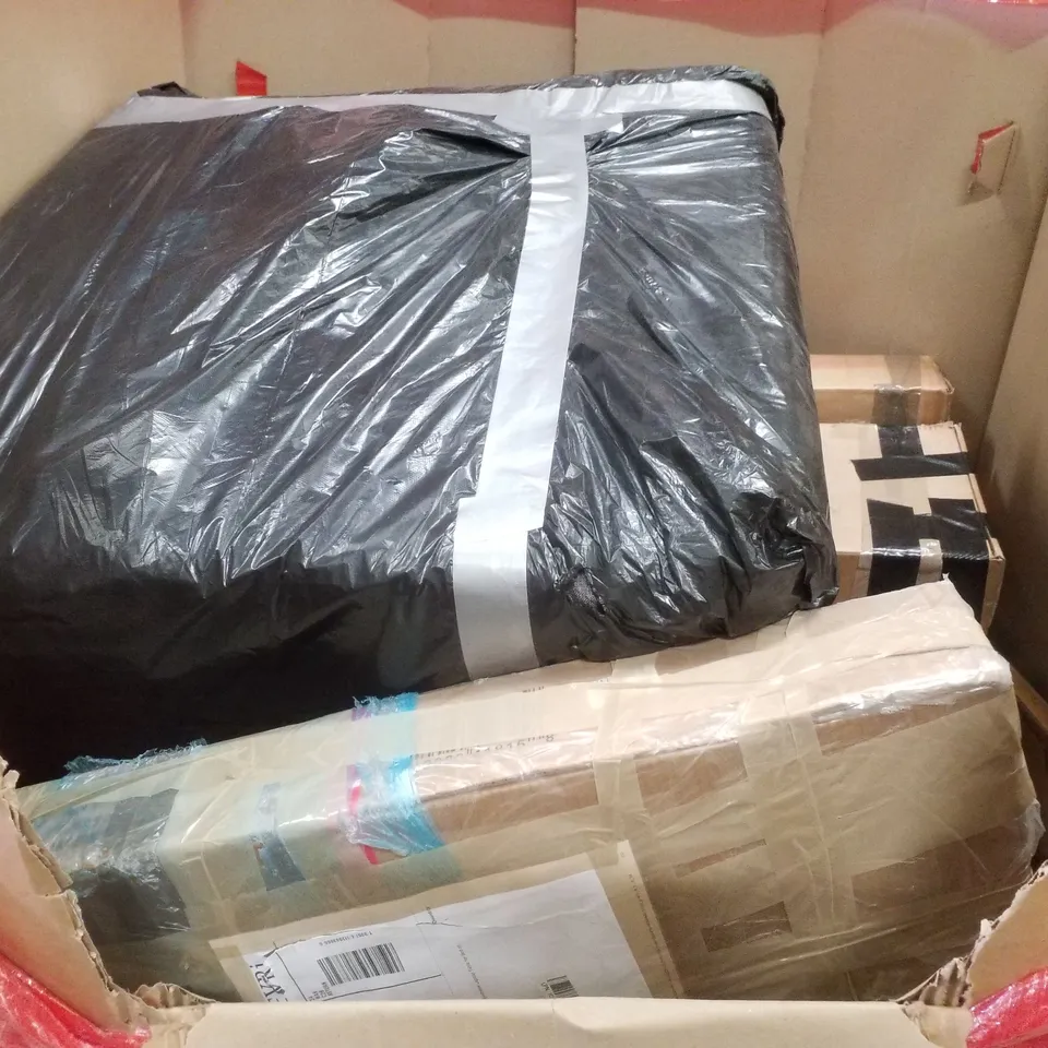PALLET CONTAINING ASSORTED PRODUCTS INCLUDING PLASTIC FENCE, ELECTRIC FAN HEATER, INFRARED HEATING PANEL, PICTURE FRAME & SHOWER MIXER SYSTEM