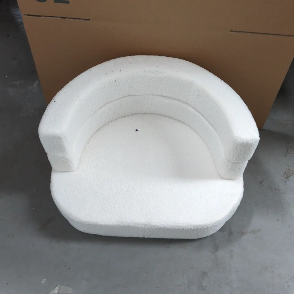 WHITE POLYSTYRENE FOAM CHAIR-SHAPED DISPLAY PROP