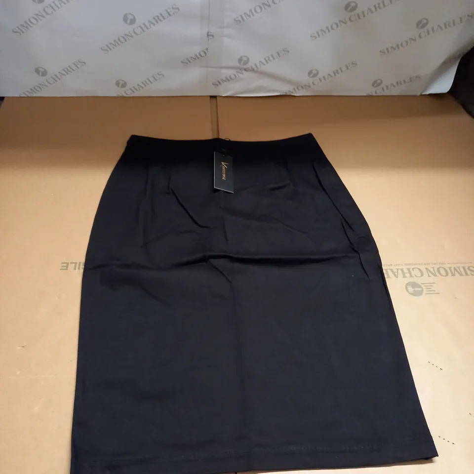 KINTSUGI WOMENS BLACK PENCIL SKIRT WITH HIDDEN VELCRO OPENING  SIZE 16