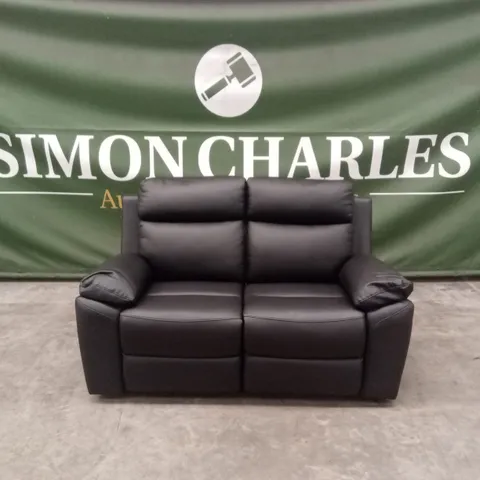 EDISON 2 SEATER LUXURY FAUX LEATHER MANUAL RECLINER SOFA