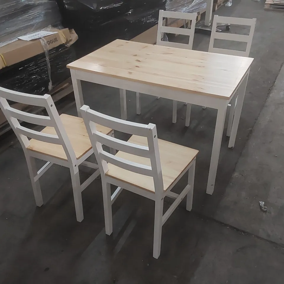 ODOM 4 - PERSON DINING SET TABLE TOP COLOUR: NATURAL