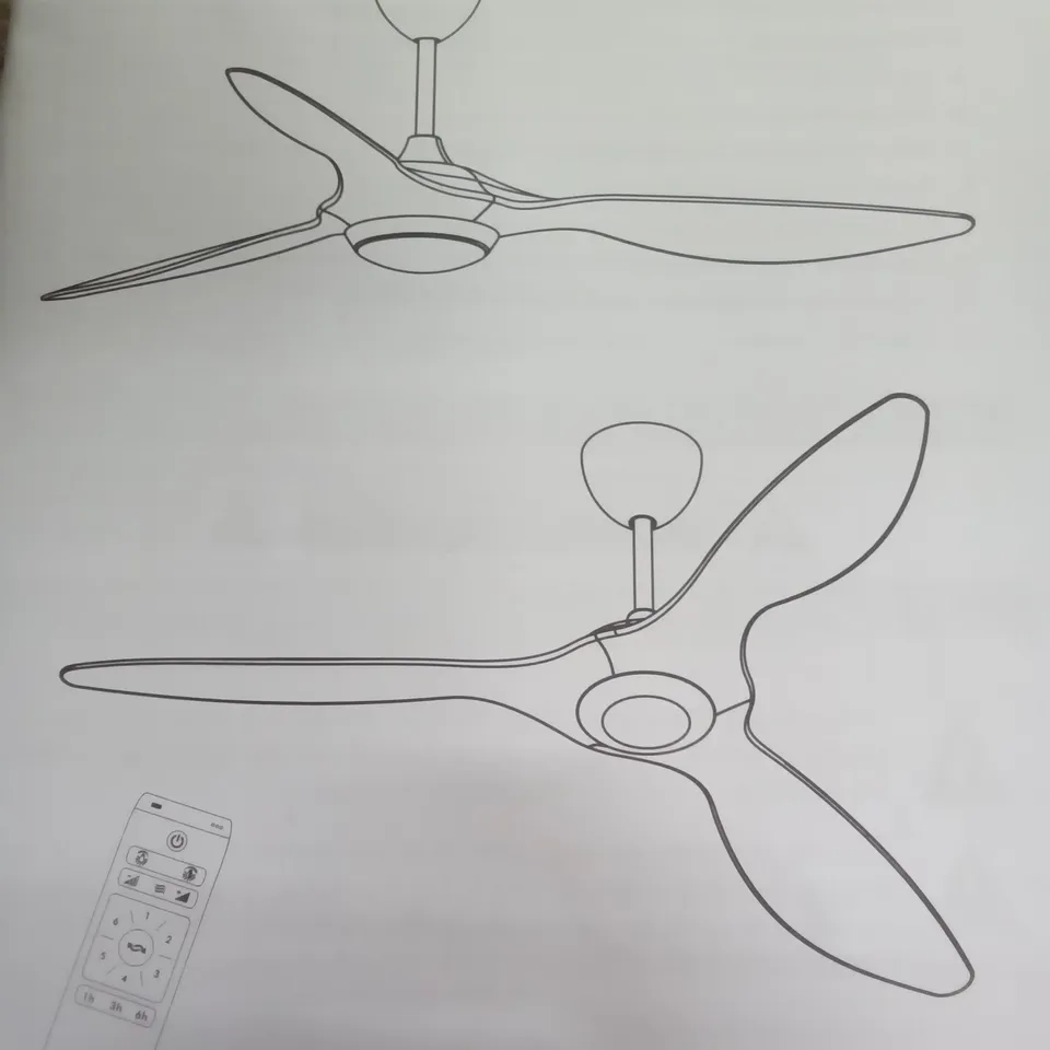BOXED REIGA CEILING LIGHT FAN YFT-7062-S