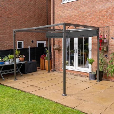 BOXED CARIE MANHATTAN 2.3m x 3m STEEL PERGOLA (1 BOX)