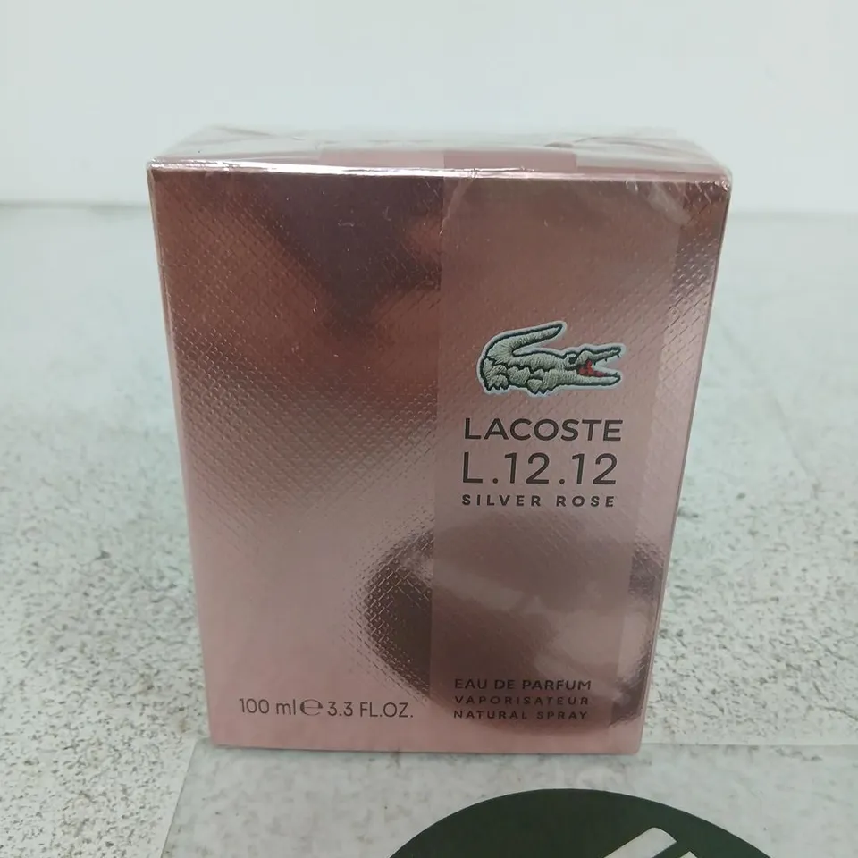 LACOSTE L.12.12 SILVER ROSE EAU DE PARFUM 100ML – BOXED