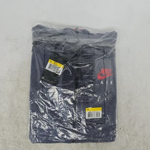 BAGGED NIKE NAVY AIR FLEECE ZIP UP TRACK HOODIE IN NAVY SIZE SMALL