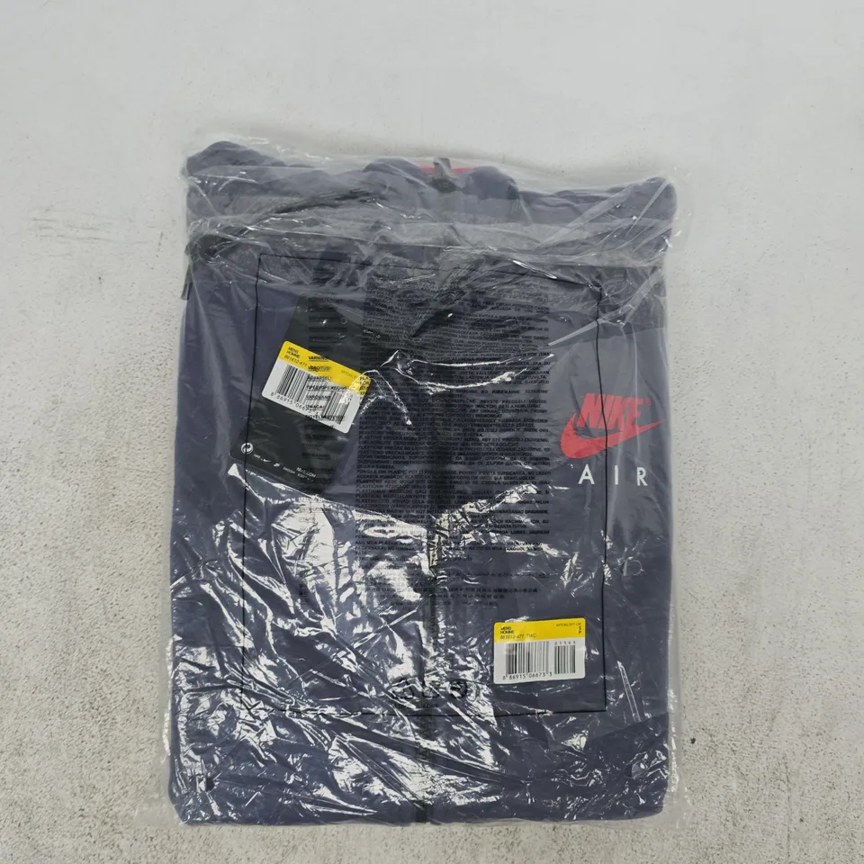 BAGGED NIKE NAVY AIR FLEECE ZIP UP TRACK HOODIE IN NAVY SIZE SMALL