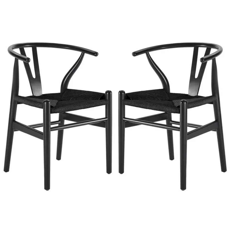 BOXED GUNNHILDUR SOLID WOOD DINING CHAIR (SET OF 2)