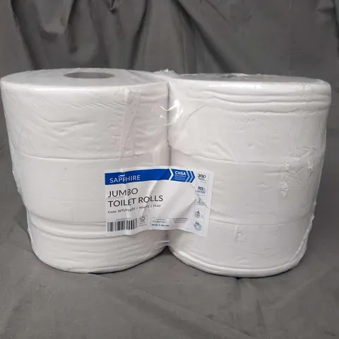 TWO ROLLS OF SAPPHIRE JUMBO TOILET ROLLS WTL953002 