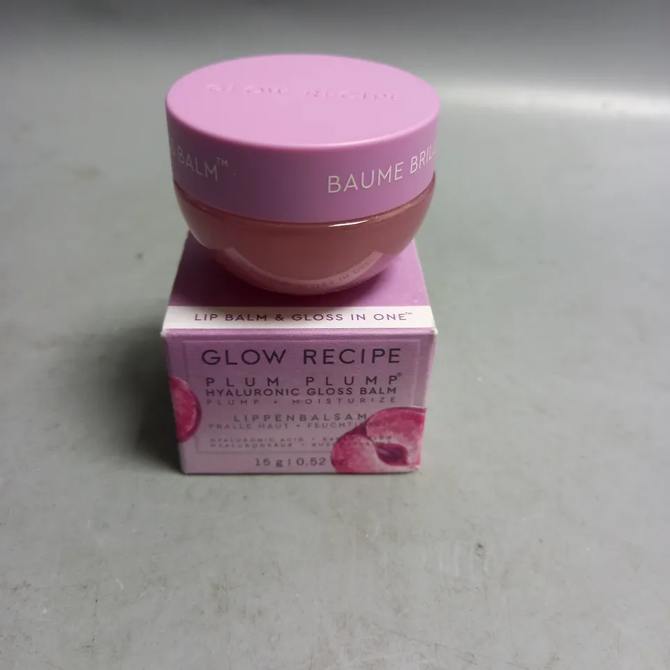 BOXED GLOW RECIPE PLUM PLUMP LIP BALM AND GLOSS 15G