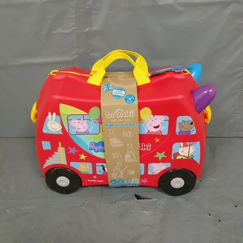 TRUNKI RIDE-ON SUITCASE - PEPPA PIG PARTY BUS