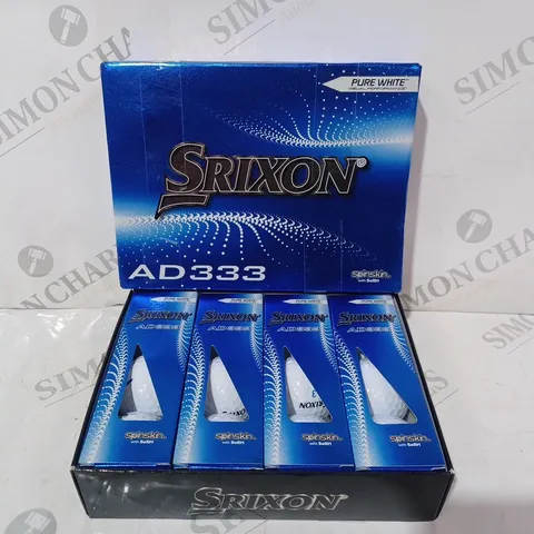 BOXED SRIXON AD333 PURE WHITE GOLF BALL SET