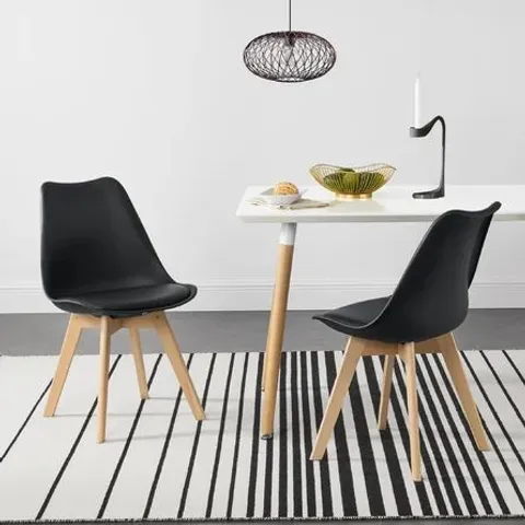 BOXED PAIR SIDE CHAIRS BLACK (SET OF 2 IN 1 BOX)