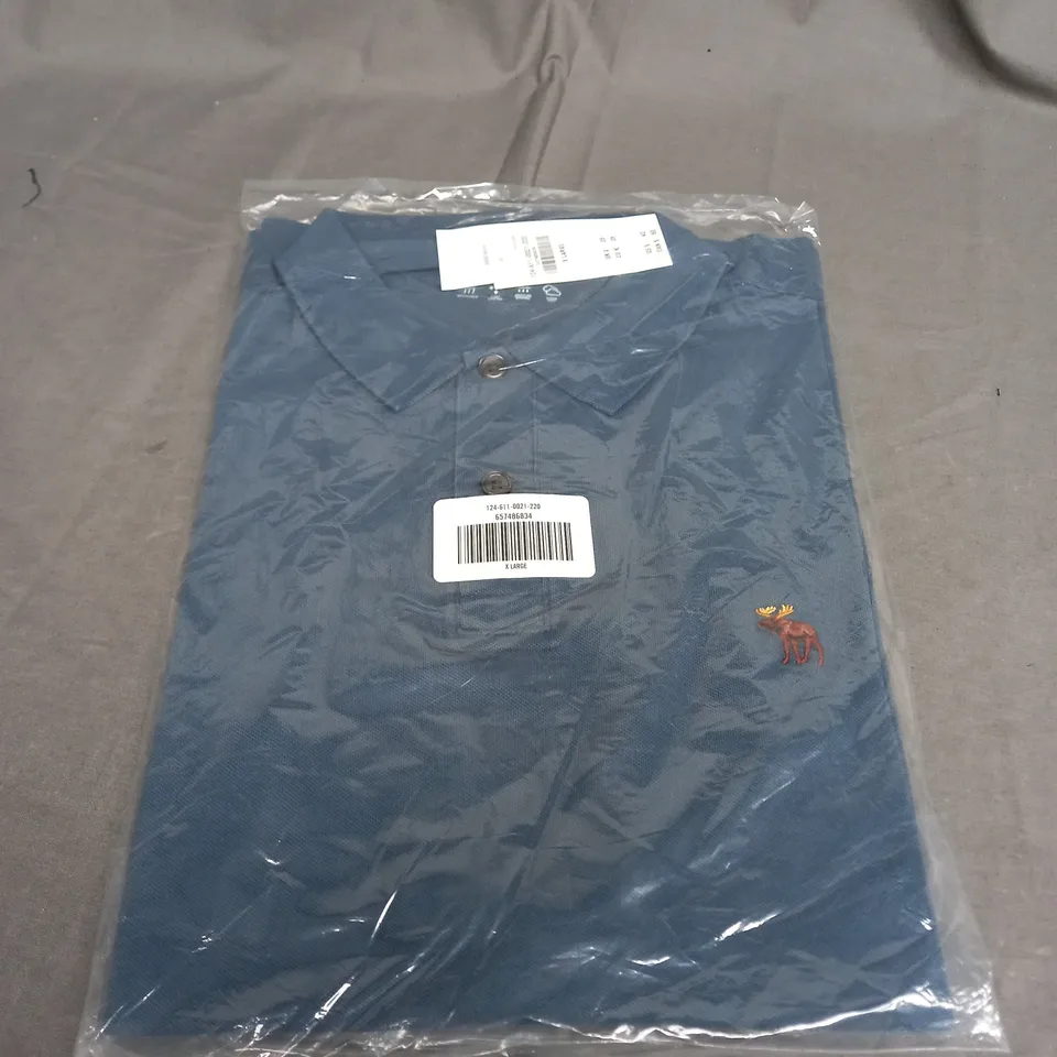 BAGGED ABERCROMBIE AND FITCH LOGO CASUAL POLO SHIRT SIZE XL